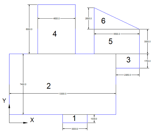 A blueprint of a rectangular object with numbers and lines

Description automatically generated